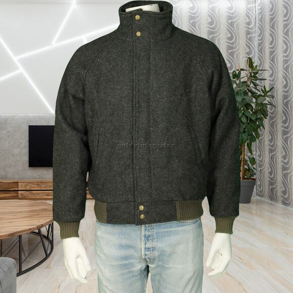 Woolrich Other - Woolrich Wool Bomber Jacket 80s Vintage Charcoal M